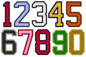 Details About 2 Custom Embroidered Number Patch Softball Baseball