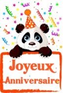 Joyeux Anniversaire Panda drawing