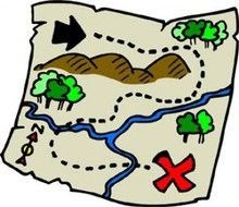 drawn pirate map