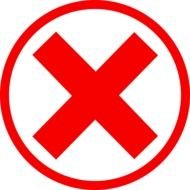 red x on transparent background