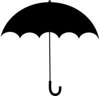 Umbrella Silhouette At Clkercom Vector Online