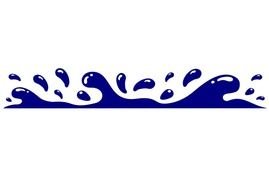 Clip art of blue water wave