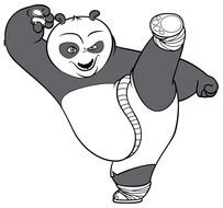 drawn cartoon panda