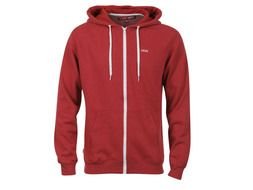 man`s red jacket on a white background