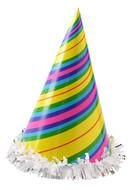 striped birthday cone