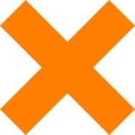 Orange Cross Vector drawing