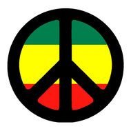 Rasta Peace Sign drawing