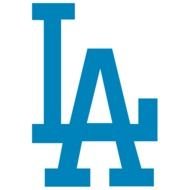 logo with blue letters on a white background