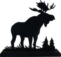 Moose Hand Cut Wood Decorative Display Silhouette Sawn001 On Etsy