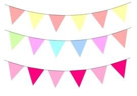 colorful flags for the holiday as a picture for clipart
