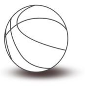 black and white basketball ball