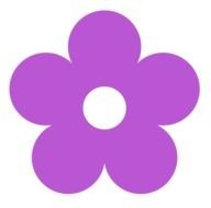 Purple orchid flower clipart