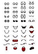 Different parts of the face clipart