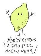 lemon on the Christmas card
