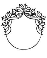 Black and white drawing of the blank monthly calendar clipart
