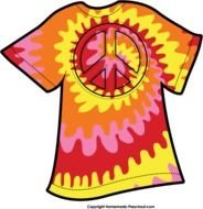 Home Free Peace Sign Tie Dye Orange