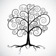 Oak Tree Silhouette drawing