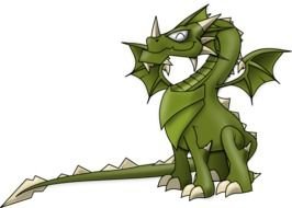 green dragon on a white background