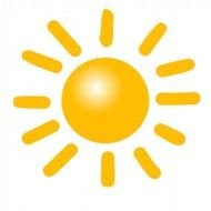 bright sun as a graphic image
