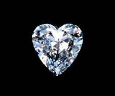 diamond heart on a black background