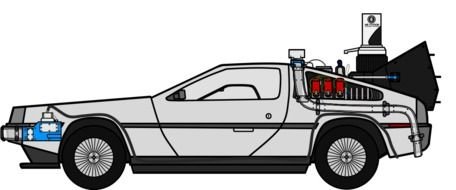 Clip art of the Delorean Time Machine