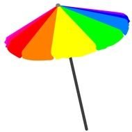 painted rainbow beach umbrella