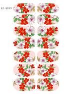 stickers with flowers for manicure