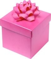 pink gift box with bow