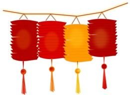 clipart of the red and yellow Chinese lanterns