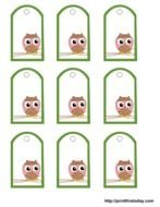Another Set Of Favor Tag For Owl Baby Shower Party In Pink Color You