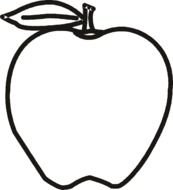 painted white apple on a white background