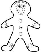 funny gingerbread, outline