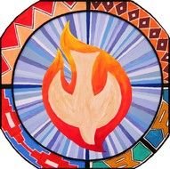 logo with fire