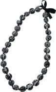 black beads with black bow