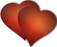 two overlapped hearts