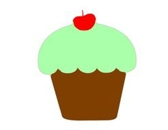 cupcake with green cream