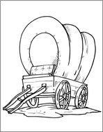 carriage with a canopy as a picture for clipart