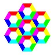 colorful hexagons as a picture for clipart