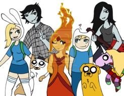 clipart of the Adventure Time characters