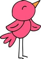 clipart of the Little pink Bird