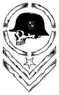 Vinyl Skull Motocross drawing