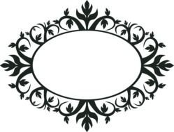 Ornament Oval Frame drawing