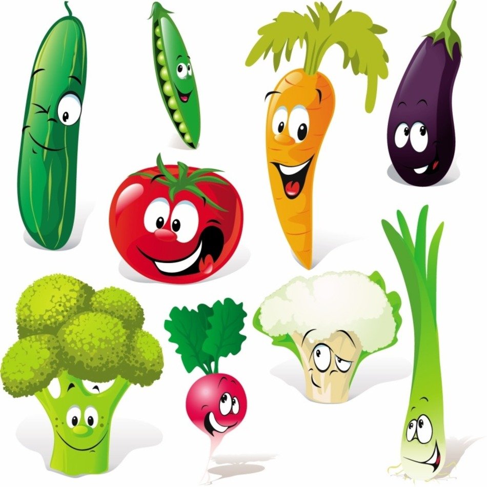 Vegetable Cartoons drawing