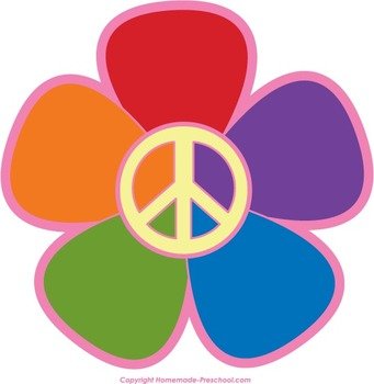 Peace Sign Rainbow Background