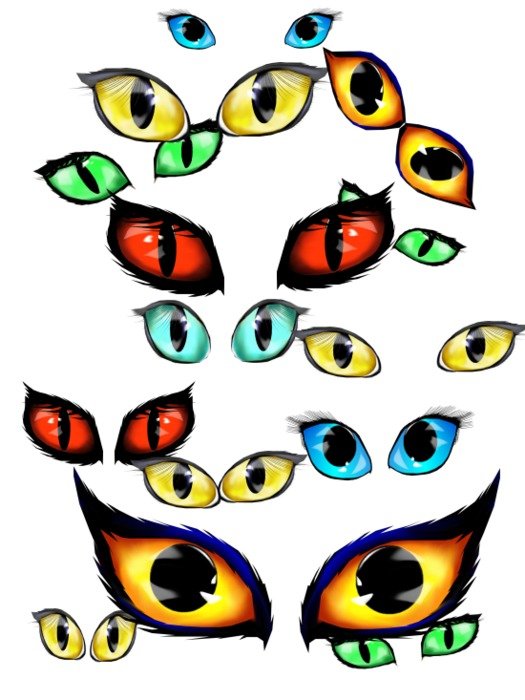 Halloween Eyes Lotacats Paint Shop Pro 7