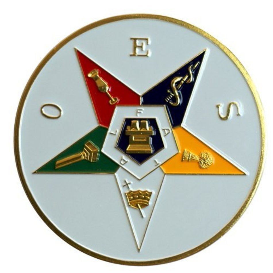 Order Of The Eastern Star 3 Poly Carbonate Masonic Motorcycle Auto