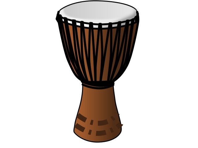 Clear African Drum Cartoon Drums