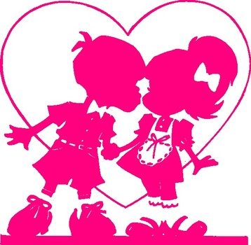 Pink Valentine Kiss At Clkercom Vector Online