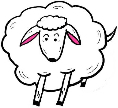 small sheep drawing