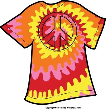 Home Free Peace Sign Tie Dye Orange